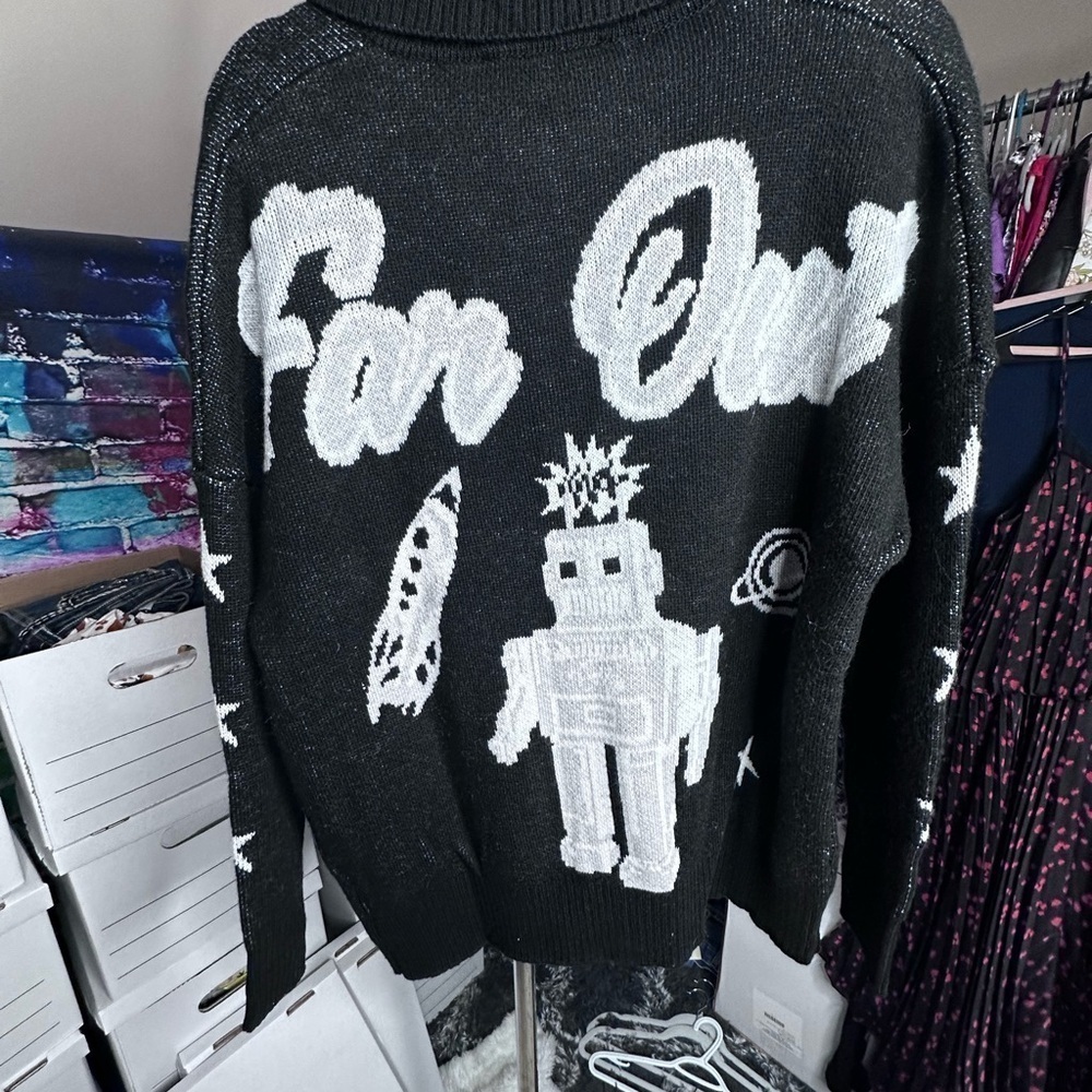 Spirit Jersey Far Out Wool Blend Cardigan NWT. Oversized XS. - Picture 13 of 15